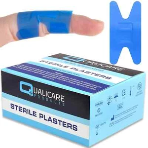 50x BLAUE KNÖCHELPFLASTER Wasserdicht Gastronomie Küche Hand Finger Wundverband - Bild 1 von 4