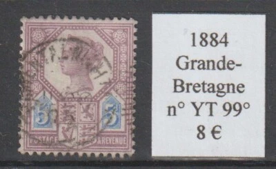 Timbre GRANDE-BRETAGNE 1884, n° YT 99 oblitéré - Photo 1/2