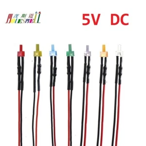 2mm 5V Tapa Plana Pre-Cableado Rojo Amarillo Azul Verde Blanco Naranja Blanco Cálido Leds  - Imagen 1 de 1