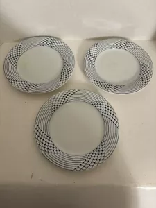 Set of 3 Hutschenreuther Scala Azur Scallop Scales Salad Plates Germany Blue - Picture 1 of 6