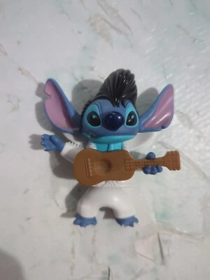 Figura Cabeza Bobble Disney Lilo & Stitch Elvis Presley McDonald's con Guitarra Foto 1 de 3