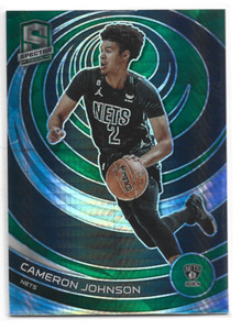 2022-23 Spectra Asia Cameron Johnson Green Prizm #21 Nets