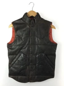 RRL Other All Leather Western Down Vest XS Cowhide Polyester (Filling Used - Picture 1 of 5