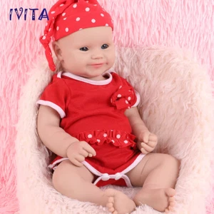 18"Lebensechtes Reborn Baby Doll Mädchen Ganzkörpersilikon Real Touch - Bild 1 von 12