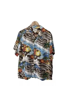 Vintage Hawaiian Diamond Head Waikiki Rayon Shirt 40 42 - Picture 1 of 6