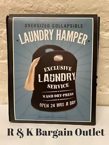 The Original fun workshop OVERSIZED COLLAPSIBLE LAUNDRY HAMPER BLACK & White - Picture 1 of 1