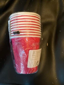 10 x Red Cardboard Party Cups - New - Picture 1 of 1