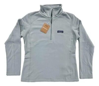 Patagonia Women's Micro D Lightweight 1/4 Zip Fleece Pullover Thermal Blue 26278 - Image 1 of 2