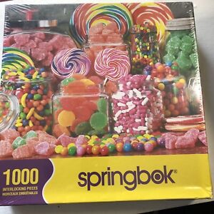 Springbok 1000 Piece Jigsaw Puzzle 24x30 "Candy Galore" Jars of Candy Lollipop
