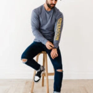 OUR Rescue (Operation Underground Railroad) Logo Long Sleeve Tee Blue / XS - Bild 1 von 4