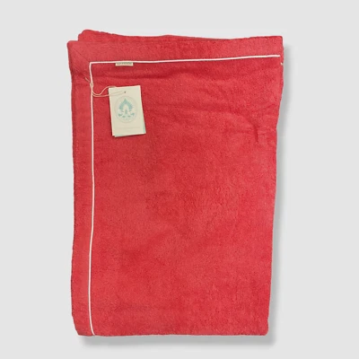 $110 Cap d'Arsène Pink White Serviette De Plage Shower Pool Beach Bath Towel - Image 1 of 4
