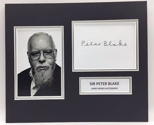 RARE Sir Peter Blake Signed Photo Display + COA AUTOGRAPH SGT PEPPERS BEATLES - Picture 1 of 3