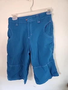 LL Bean Kids Nylon Long Shorts  Hook & Loop Pockets  Blue Sz 10 #15238 - Picture 1 of 10