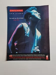 Simple Minds Vhs Video Verona ORIGINAL 90s MUSIC Album ADVERT 9X12" POSTER - Picture 1 of 1