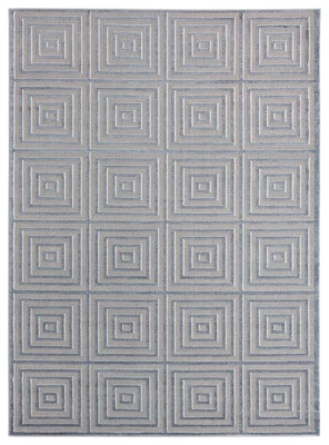 United Weavers Blue Contemporary Squares Blocks Area Rug Geometric 2601 10867 - Image 1 of 4
