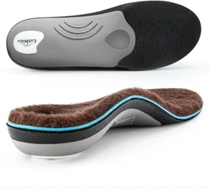 VALSOLE Orthotic Brown Insoles for Plantar Fasciitis 220+ lbs Support High Arch - Picture 1 of 14