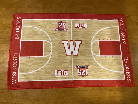 University Of Wisconsin Badgers Basketball Big Ten Microfiber Towel Cover