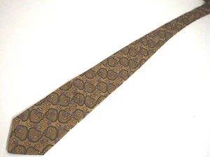 Robert Talbott Best of Class Mens Necktie Tie Gold Apple Geometric 100% Silk 58" - Picture 1 of 4