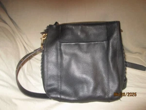 American Leather Co. Luca Triple Entry Crossbody Women’s Bag/ BLACK MADE IN USA - Picture 1 of 7