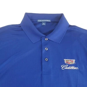 Cadillac Polo Golf Shirt neu royalblau gesticktes Logo 3 Knöpfe Größen XS-4XL - Bild 1 von 7