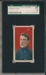 1910 E96 PHILADELPHIA CARAMEL - NAP LAJOIE - SGC 20 FR 1.5 (SVSC)