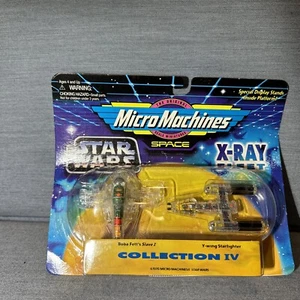 1995 Micro Machines Space Star Wars X-Ray Fleet Boba Fett's Slave I & Y-Wing - Picture 1 of 8