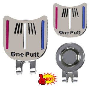 Golf Putting Alignment Aiming Ball Marker with Magnetic Hat Clip One Putt Tool♡ - Picture 1 of 9