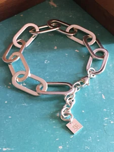 Moderne Bracelet Gourmette Chaine Argentée ZAG - Picture 1 of 3