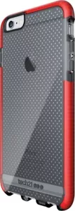 For iPhone 6 Plus / 6S Plus ~Tech21 Evo Mesh Thin FeatherWeight Case~ Smokey/Red - Picture 1 of 9