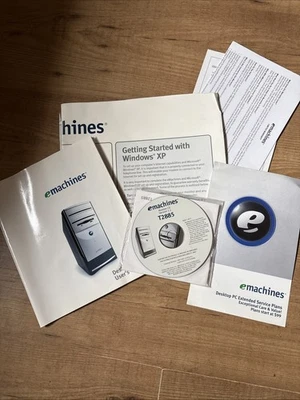 EMACHINES - T2885 PC RESTORE / BACKUP 3-DISC CD-ROM SET, SOFTWARE With Paperwork - Image 1 of 4
