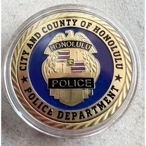 CITY OF HONOLULU POLICE Dept Challenge Coin New - Picture 1 of 8