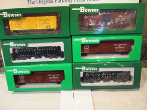BOWSER  DELAWARE & HUDSON FREIGHT CARS  2-70t HOPPER,2-50'+ 2-40fT BOX CARS  DH1 - Picture 1 of 4