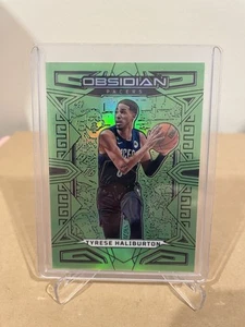 2022-23 Tyrese Haliburton Panini Obsidian Green Flood /25 - Picture 1 of 2