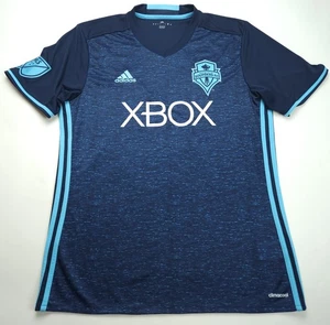 Large Seattle Sounders FC 2016/2017 Third Alternate Jersey Pacific Blue Size - Picture 1 of 7