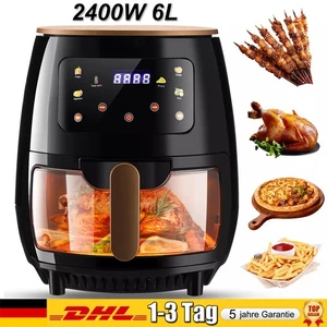 Heißluftfritteuse XXL Air fryer Backofen Fritteusen Heißluft Friteuse Grill 6L - Bild 1 von 13
