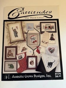 Jeanette Crews Designs~Cattitudes~ The Third Litter Cross Stitch Pattern #174 - Picture 1 of 4