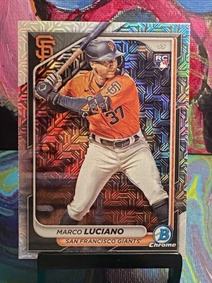 2024 Bowman Chrome Marco Luciano #18 Mojo Refractor Rookie San Francisco Giants - Image 1 of 2