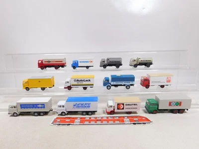 Wiking H0 1:87 12X LKW MB Mobil Nordsee DB Post DS Seefische Ecc Sg/TOP #EH169-1 - Immagine 1 di 4