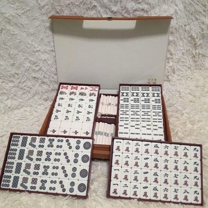 Juego de Mahjong Azulejo Yaiman Bambú Usado Japonés Riichi Mahjong JJC - Imagen 1 de 11