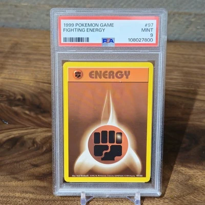 PSA 9 - FIGHTING ENERGY 1999 POKEMON GAME BASE SET #97 - Image 1 of 2