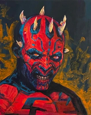 Дарт Мол оригинальный портрет картина Ксильберто на холсте 20 x 16 - Изображение 1 из 2