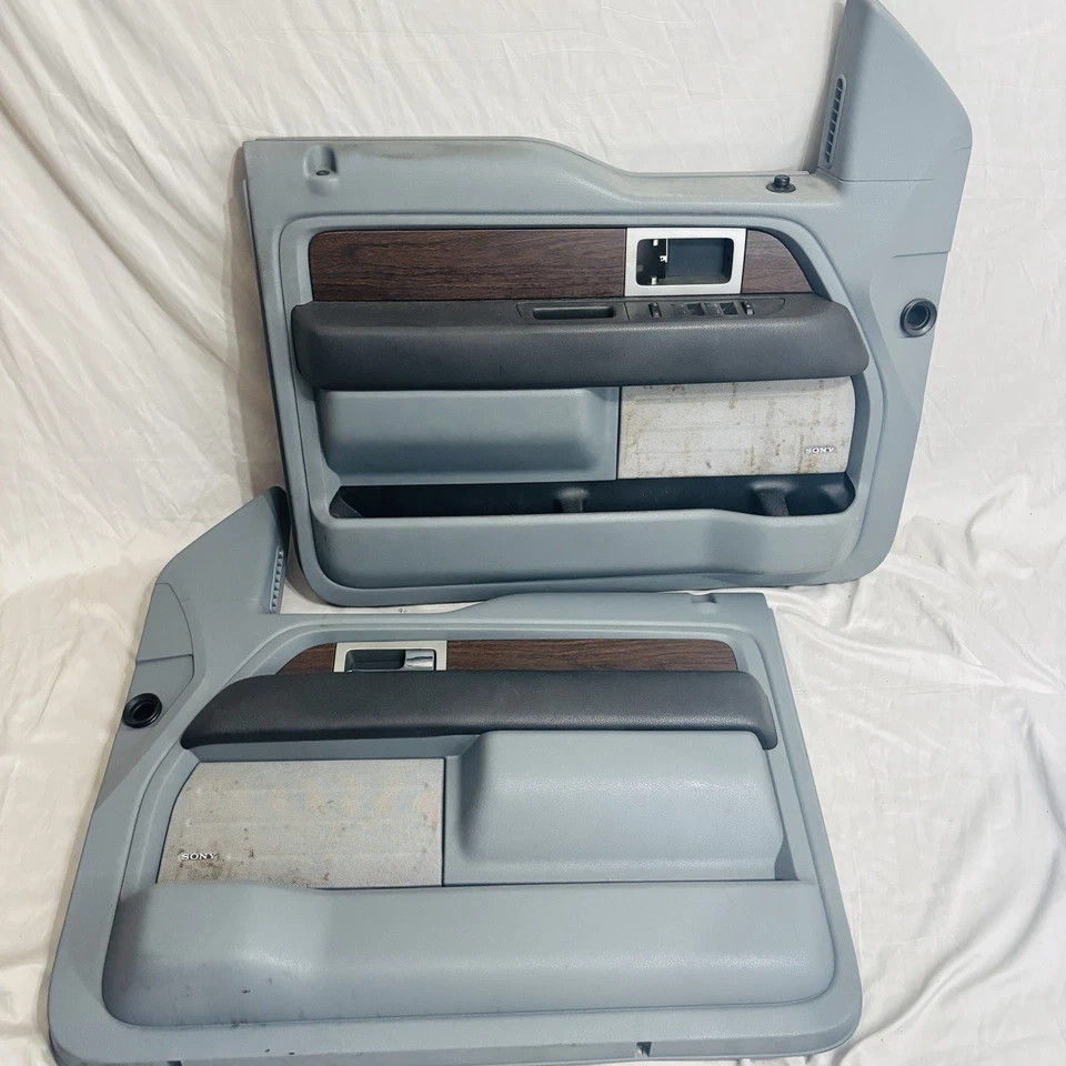 Ford F-150 2009-2014 conjunto de paneles de puertas delanteras eléctricas doble OEM madera gris Sony Foto 1 de 4