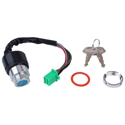 Motocicleta de 6 fios para interruptor de chave IGNITION 2 chaves conjunto para 50CC 90CC 110CC - Imagem 1 de 4