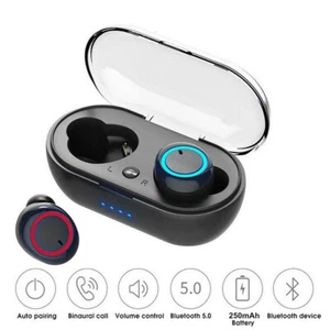 TWS Bluetooth 5.0 Earbuds for Cell Phone Wireless Headphones Waterproof - Picture 1 of 7