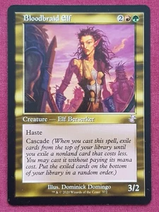 Magic The Gathering TIME SPIRAL REMASTERED BLOODBRAID ELF green/red card MTG - Picture 1 of 2