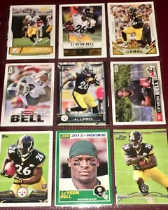 Le'Veon Bell Kansas City Chiefs NFL football 9 card LOT + ROOKIE RC cards LeVeon - Picture 1 of 5