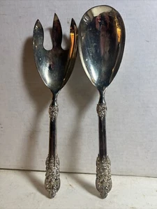 Godinger Silver Art GSA Ornate Silver Plate-Server Set Salad Servers Large 11" - Picture 1 of 8