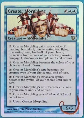 Greater Morphling FOIL Unhinged PLD Blue Rare MAGIC CARD (ID# 405701) ABUGames - Image 1 of 2