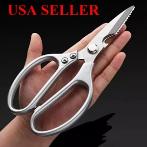 Kitchen Shears Heavy Duty Stainless Steel Scissors Fish Chicken Bone Beer Opener - Picture 1 of 9