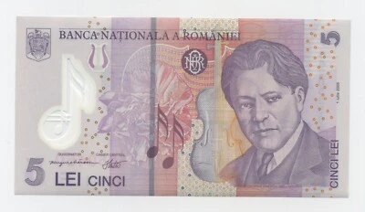 Romania 5 Lei 1-7-2005 Pick 118.a UNC Uncirculated Banknote - Image 1 of 2